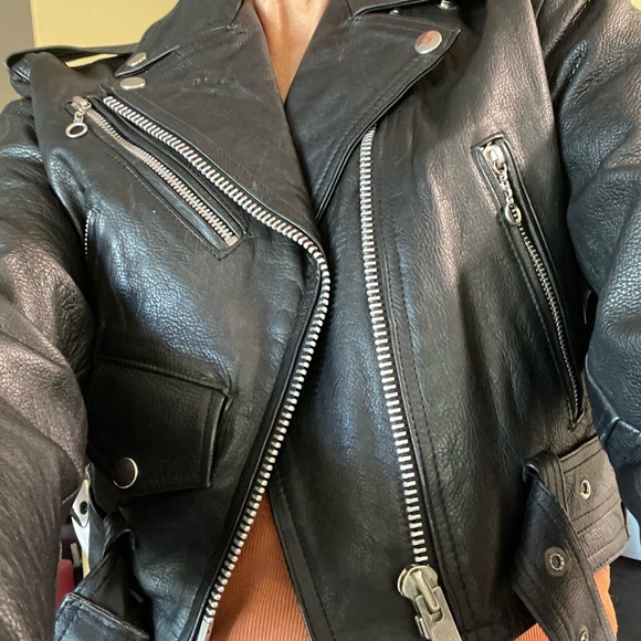 Vintage Vanguard Black Leather Motorcycle Jacket-Medium - Picture 14 of 15